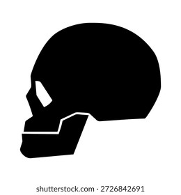 Símbolo de icono de cabeza de cráneo. Imagen de Vector