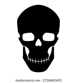 Símbolo de icono de cabeza de cráneo. Imagen de Vector