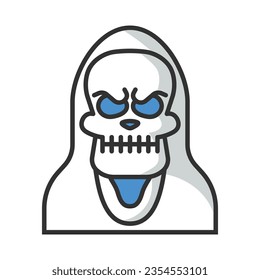 Skull head icon vector on trendy design