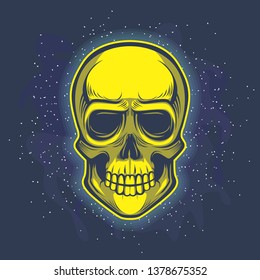 skull head illustration