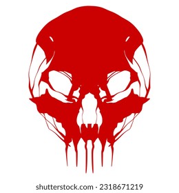 Skull head illustration art design 