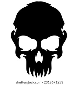 Skull head illustration art design 