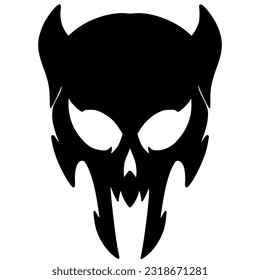 Skull head illustration art design 