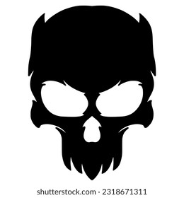 Skull head illustration art design 