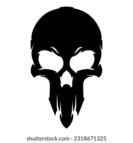 Skull head illustration art design 