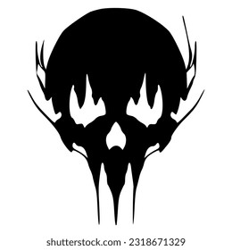 Skull head illustration art design 