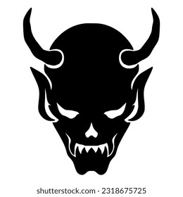 Skull head illustration art logo mascot design