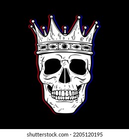 skull head illustration, black and white adds a spooky impression. can be used as logos, symbols, icons, poster ornaments, shirt designs, and much more.