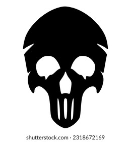 Skull head illustration logo mascot art design