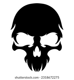 Skull head illustration logo mascot art design