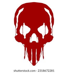 Skull head illustration logo mascot art design