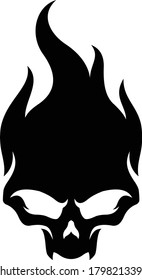 SKULL HEAD ILLUSTRATION VECTOR DESIGN