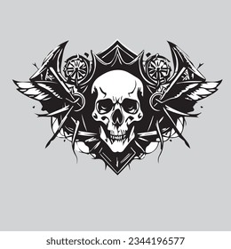 DISEÑO DEL VECTOR DE ILUSTRACIÓN DE LA CABEZA DE ESQUÍ 