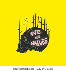 SKULL HEAD ILLUSTRATION VECTOR DESIGN