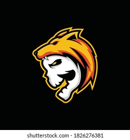 skull head illustration. vector. esport logo. logo