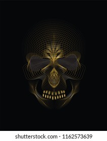 Skull head with lines graphic design​