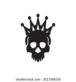 Skull head logo design vector template