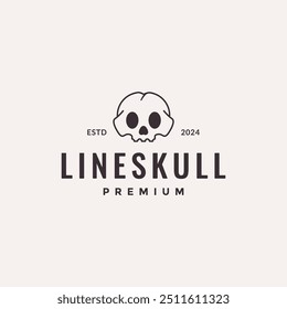 skull head logo design vintage vector