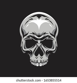 Skull Head Logo Illustration Vector