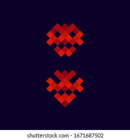 diseño de píxeles del logotipo de la cabeza del cráneo