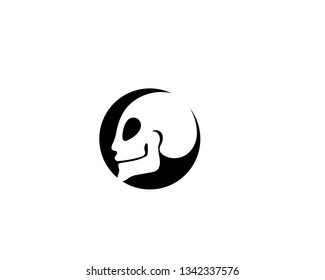 Skull head logo and symbol vector