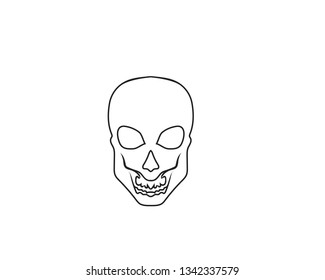 Skull head logo and symbol vector