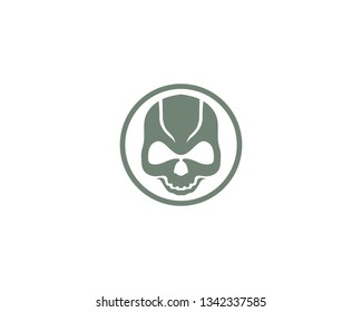 Skull head logo and symbol vector