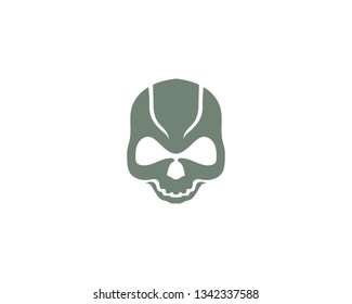 Skull head logo and symbol vector