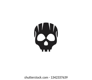 Skull head logo and symbol vector