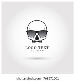 Skull Head Logo Vector Icon Template
