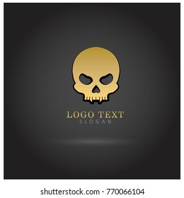 Skull Head Logo Vector Icon Template