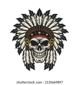 Skull Head Mascot Design Vector