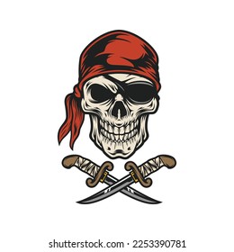 Skull Head Mascot Design Vector