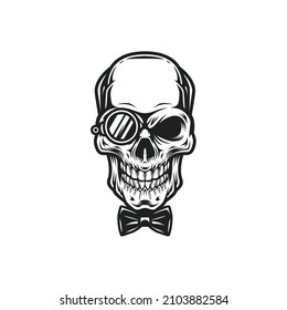 Skull Head Mascot Logo Design