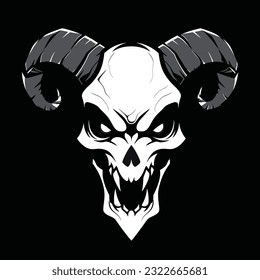 Skull Head Mascot Logo for Esport. Skull T-shirt Design. Skeleton Logo. Skull Sticker