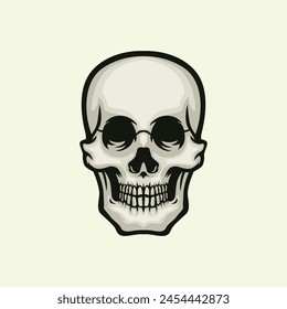 Skull head mascot logo skeleton