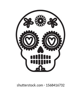 skull head mask painted icon vector illustration design