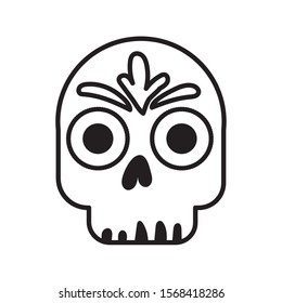 skull head mask painted icon vector illustration design