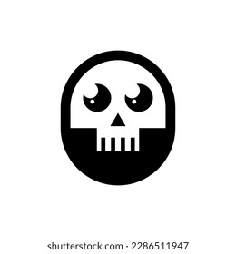 Cabeza de cráneo moderno logotipo simple minimalista