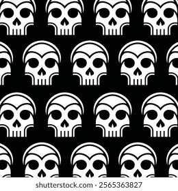 Skull Head modern pattern background vector design template