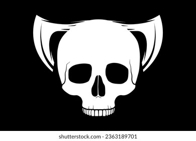 Skull head monster graphic vector design