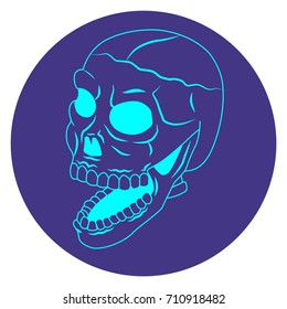 Skull head outline 