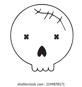Skull head pattern modified to illustrate a certain state