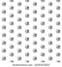 Skull Head
Pattern Seamless Continuous Background Wallpaper 
Cartoons Cute Funny Drawing Sketch Doodle Illustration Hand Drawn Freehand Free Hand