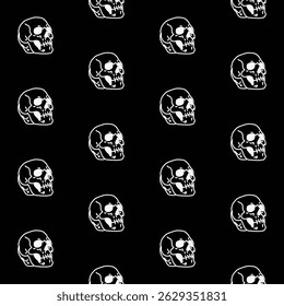 Skull Head
Pattern Seamless Continuous Background Wallpaper 
Cartoons Cute Funny Drawing Sketch Doodle Illustration Hand Drawn Freehand Free Hand