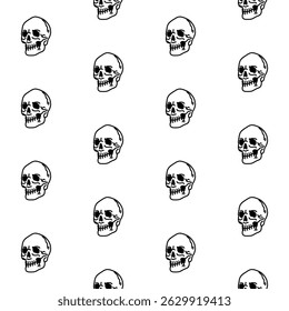 Skull Head
Pattern Seamless Continuous Background Wallpaper 
Cartoons Cute Funny Drawing Sketch Doodle Illustration Hand Drawn Freehand Free Hand