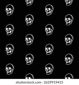 Skull Head
Pattern Seamless Continuous Background Wallpaper 
Cartoons Cute Funny Drawing Sketch Doodle Illustration Hand Drawn Freehand Free Hand