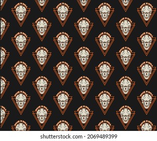 skull head pattern t-shirt illustration, skeleton head vector sketch horror style t-shirt print metal typography dead paint poster design textile face tattoo grahic hipster abstract helloween graphic