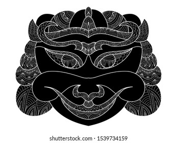 skull head with sacred geometry pattern