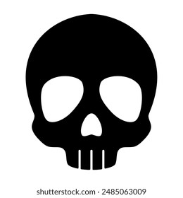 Skull head silhouette. Vector image
